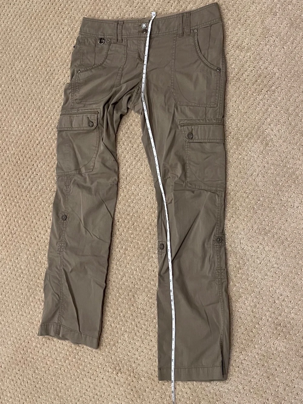 ExOfficio Tan Cotton Nylon Stretch Roll Up Cargo Hiking Pants 6 - Picture 4 of 7